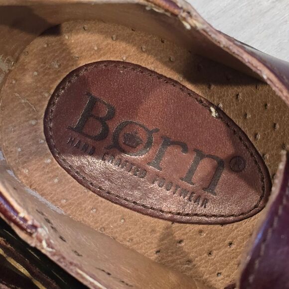 Born Shoes Womens Size 7.5 Brown Leather Lace-Up Oxford Comfort Shoes - Picture 4 of 8